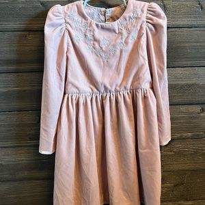 Stella McCartney kids velvet pink/peach dress. Size 6.